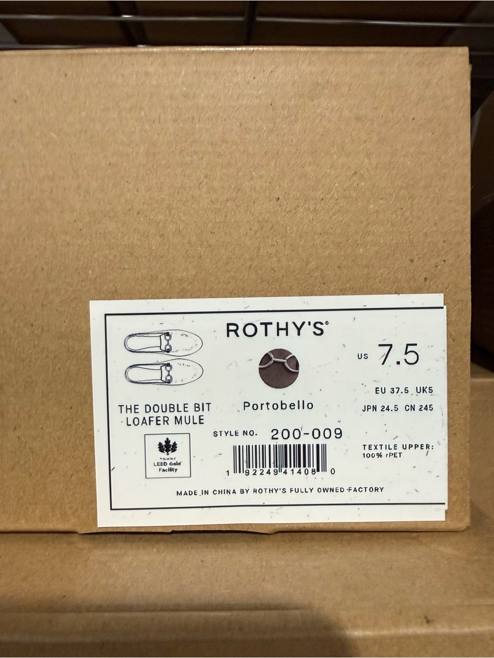 Rothy's Portobello Double Bit
Loafer Mule - Portabello size 7.5 - Picture 8 of 8
